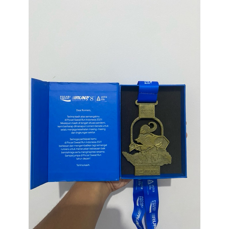 Medali Virtual 21K Pocari Run 2021 Second