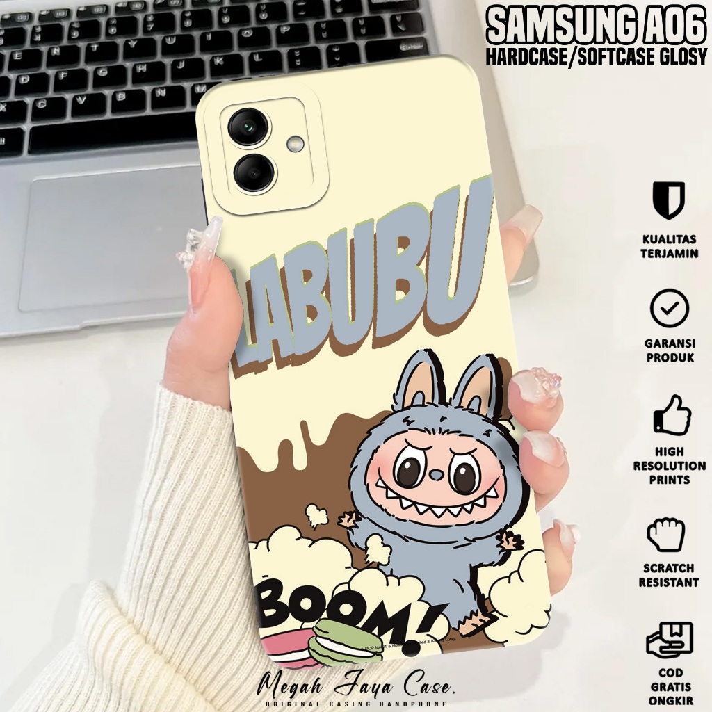 Softcase Hp Samsung A06 - Casing Samsung A06 Motif labubu - Case Hp Samsung A06 - Softcase Pro Camer