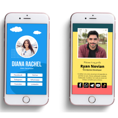 (10) 50 Template Biolink Canva