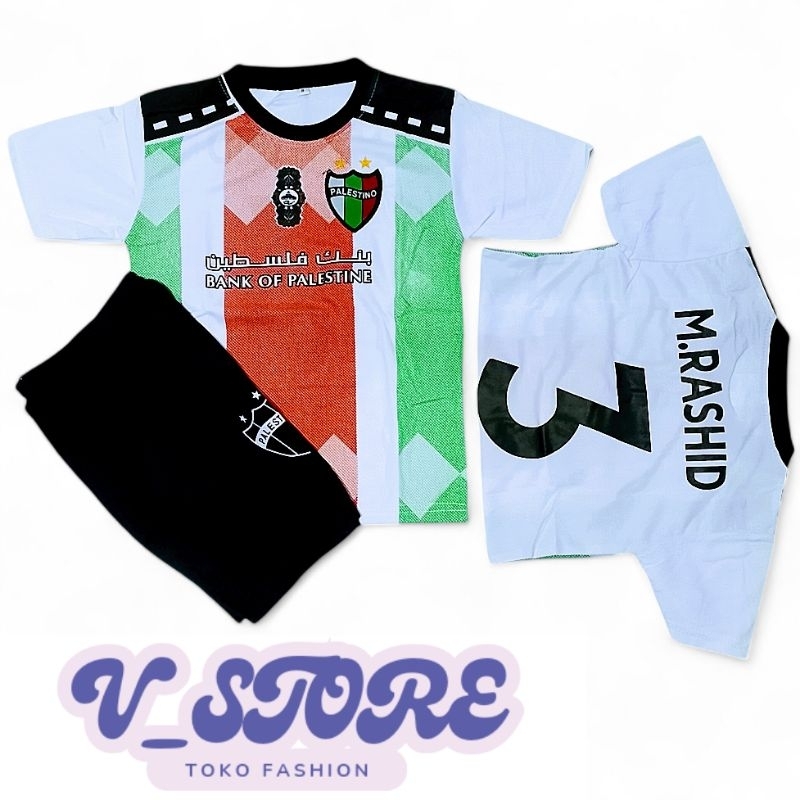 V_STORE - SETELAN JERSEY BOLA ANAK TIMNAS PALESTINA TERBARU USIA 1-15 TAHUN