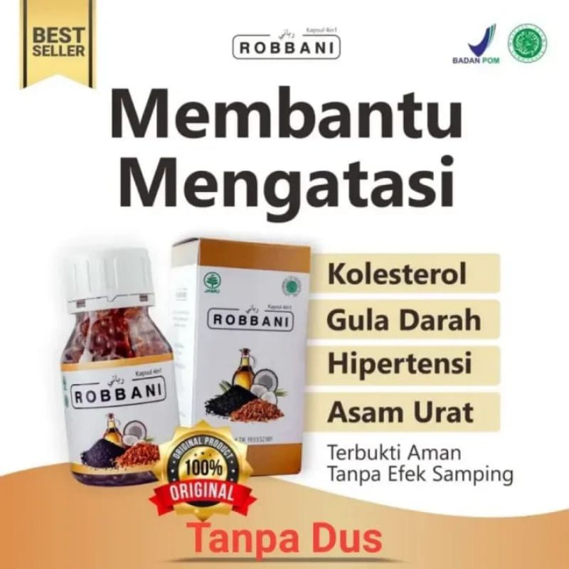 Ecer 30 pcs Kapsul Rabbani Herbal kolesterol tinggi nyeri sendi penurun gula darah asli original her