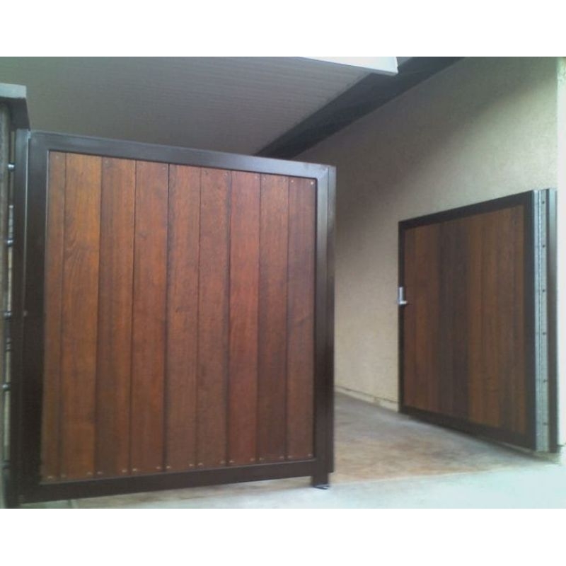 pintu pagar grc motif kayu modern berkualitas