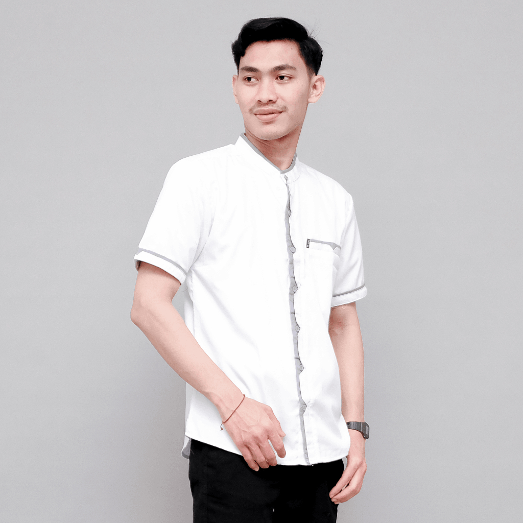 Baju Koko Pria El Rumi Terbaru Lengan Pendek Motif Sakha