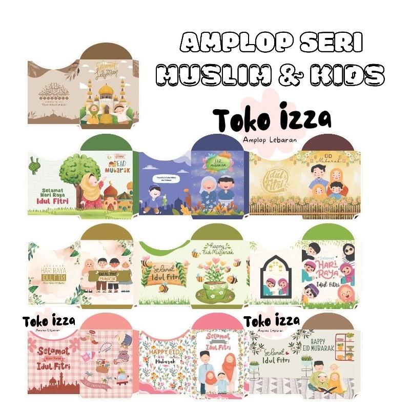 

*TokoIzza* 10pcs Amplop Seri Muslim & Kids