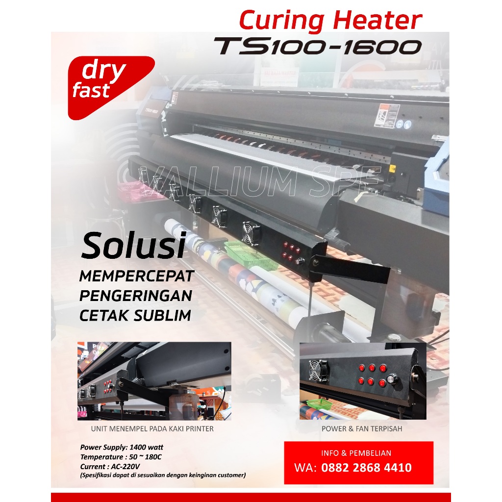 Heater Sublim Printer MIMAKI TS100 JV100, MUTOH / Heater Mimaki TS100 / Pengering Printer Mimaki / P