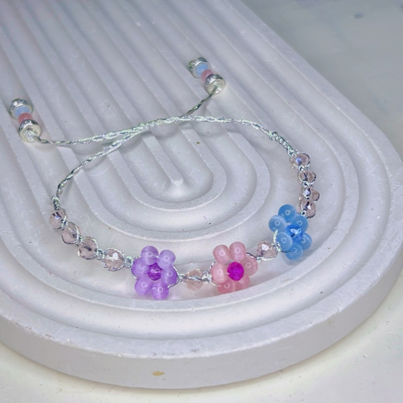 Cat Eye Daisy Bracelet Handmade by Camillion | Gelang Cat Eye | Gelang Manik | Gelang Serut