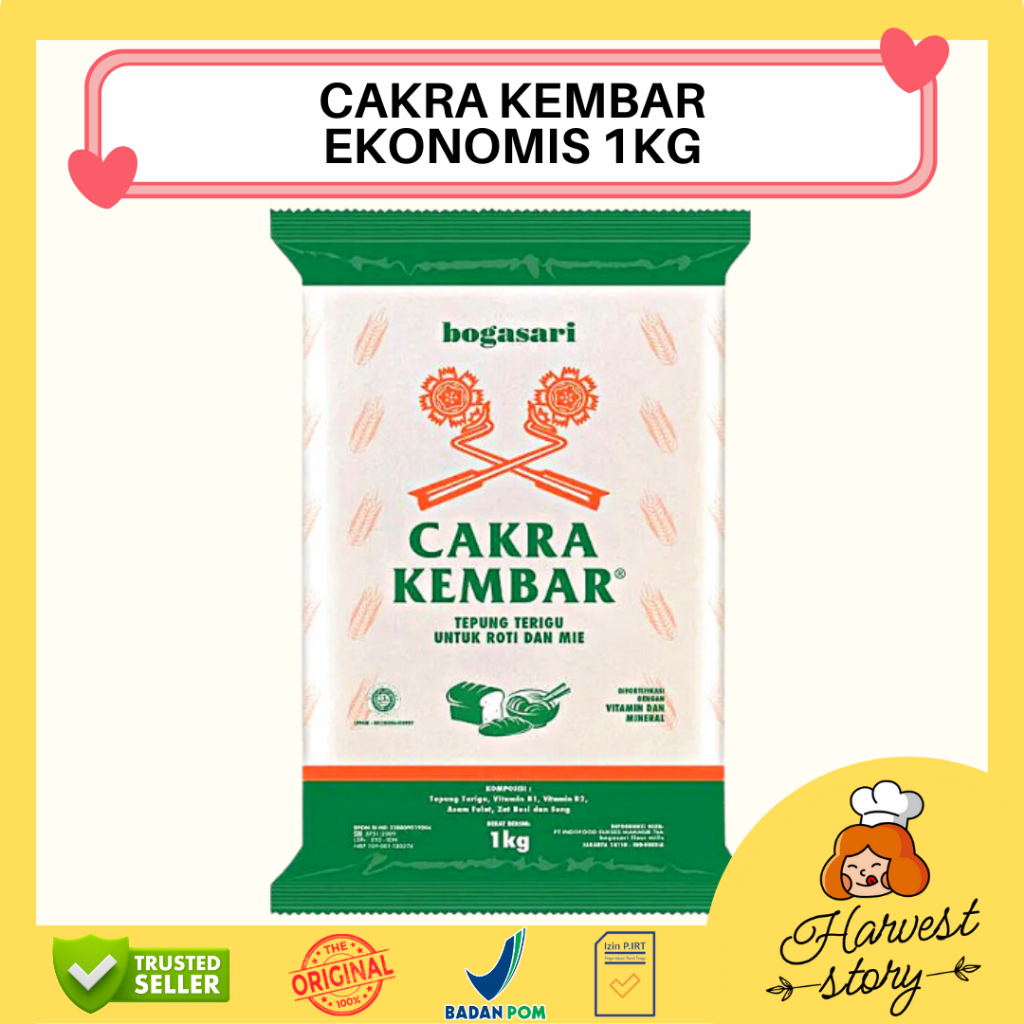 

TEPUNG TERIGU CAKRA 1 KG PROTEIN TINGGI EKONOMIS TRANSPARANT