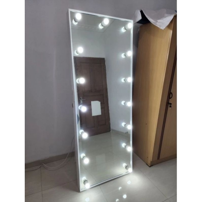 Full Body Vanity Standing Mirror Cermin Lampu LED (baca deskripsi produk)