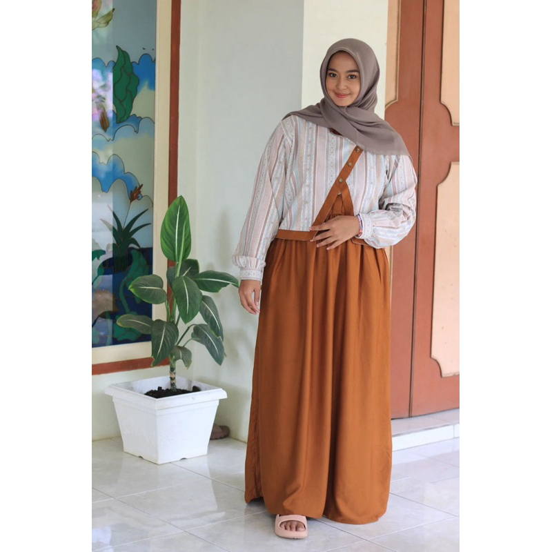 YN | Gamis Kombinasi YarnDyed  | Dress Kombi by dns