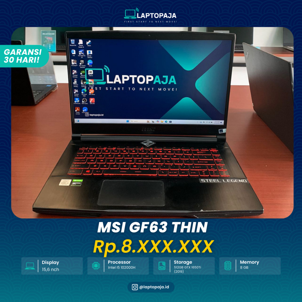 LAPTOP MSI GF63 THIN