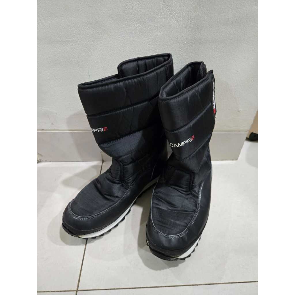 Preloved Sepatu Boots Campri Unisex Salju Sepatu wanita musim dingin Winter boots size 44,5