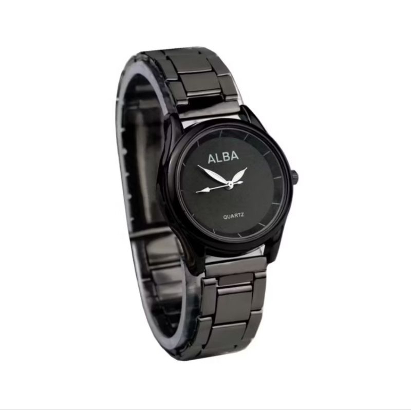 JAM TANGAN WANITA // JAM TANGAN WANITA ALBA // JAM TANGAN WANITA ALBA RANTAI HITAM STAINLESS STEEL