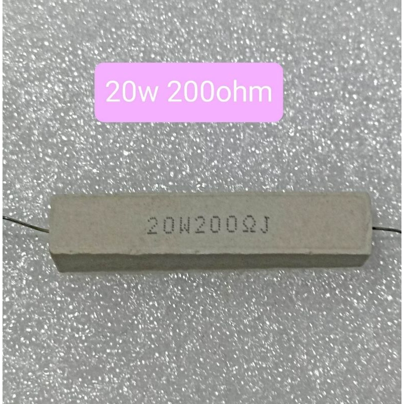 RESISTOR KAPUR 20W 200 OHM 20 WATT 200OHM 200RJ RESISTOR TAHANAN 20W 200 OHM