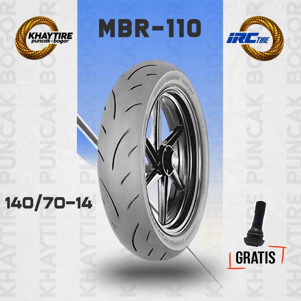 Ban Belakang Motor AEROX IRC MBR Soft Compound 140/70 Ring 14 Tubles