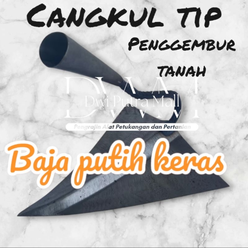 Cangkul Segitiga/Cangkul tip Baja Putih