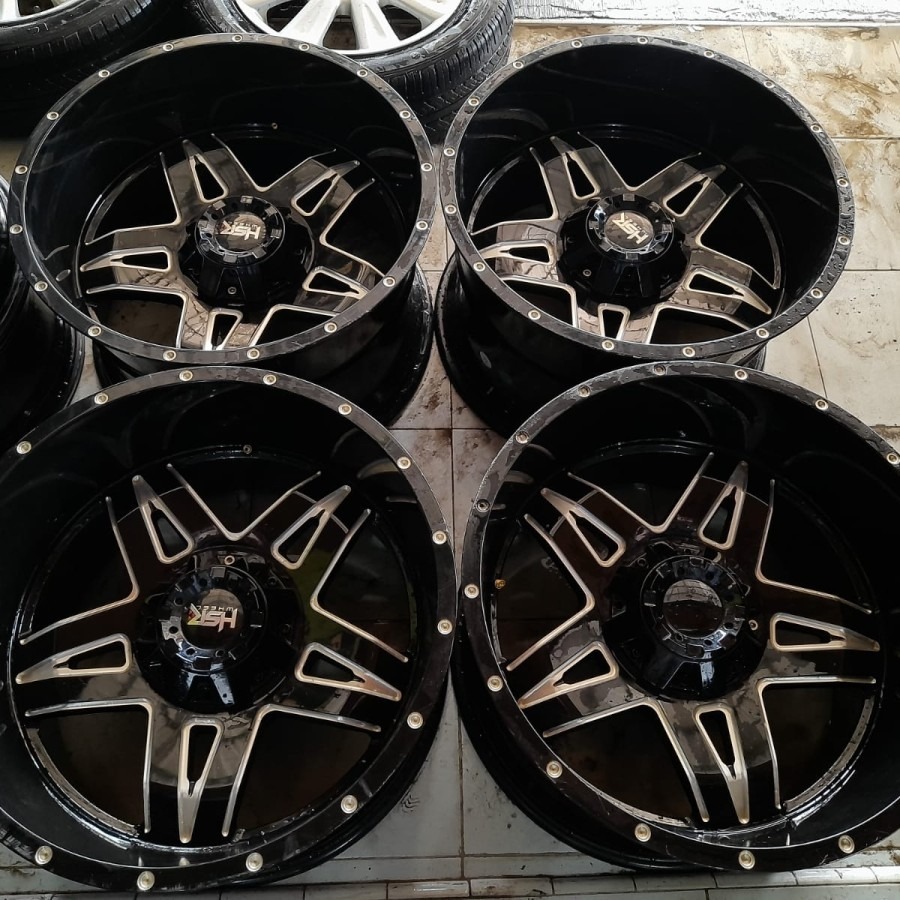 VELG BEKAS RUBICON R20 HSR FORGET RING20 LEBAR 12 LUBANG 5X127 ET-44 BISA BUAT JEEP WRANGLER SAHARA