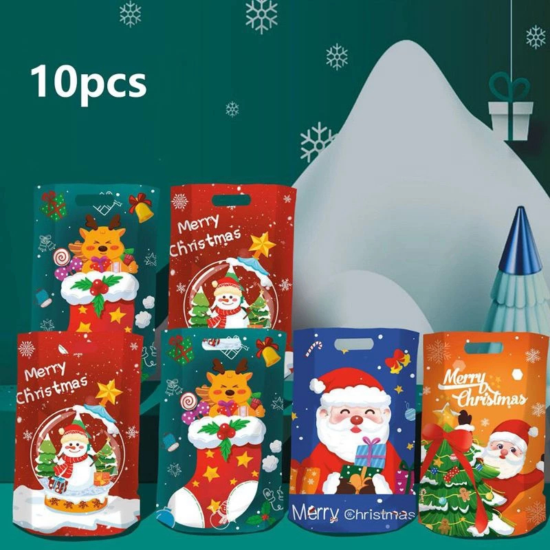 

DYPACK 10pcs KANTONG GOODIE BAG CHRISTMAS LUCU / KEMASAN HAMPERS NATAL 2024