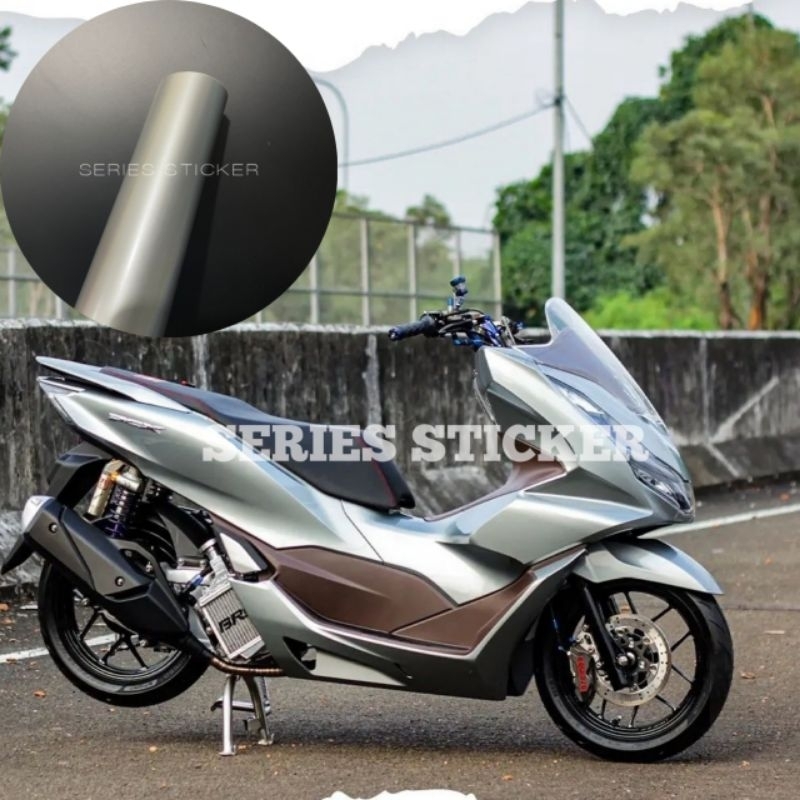 STICKER/SKOTLET WARNA SILVER GLOSSY KUALITAS PREMIUM VARIAN MOTOR/MOBIL