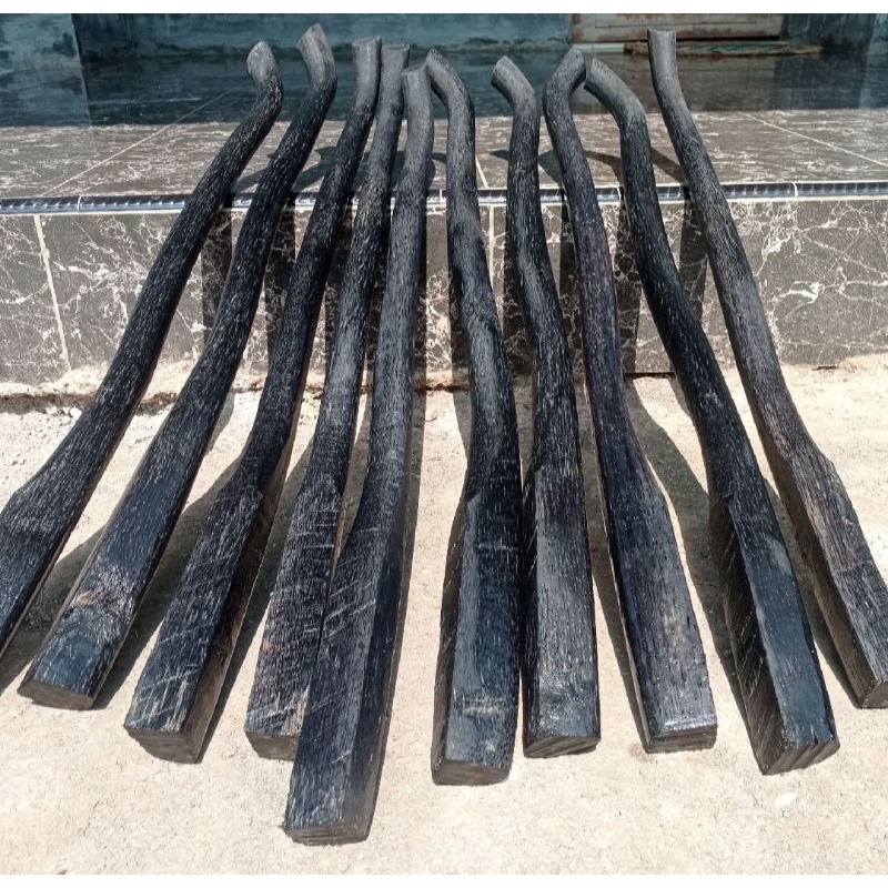 gagang cangkul kayu aren hitam / Doran cangkul kayu aren / gagang pacul