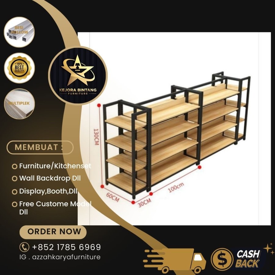 KEJORA || Rak Display Toko Komersil Untuk Toko Sembako