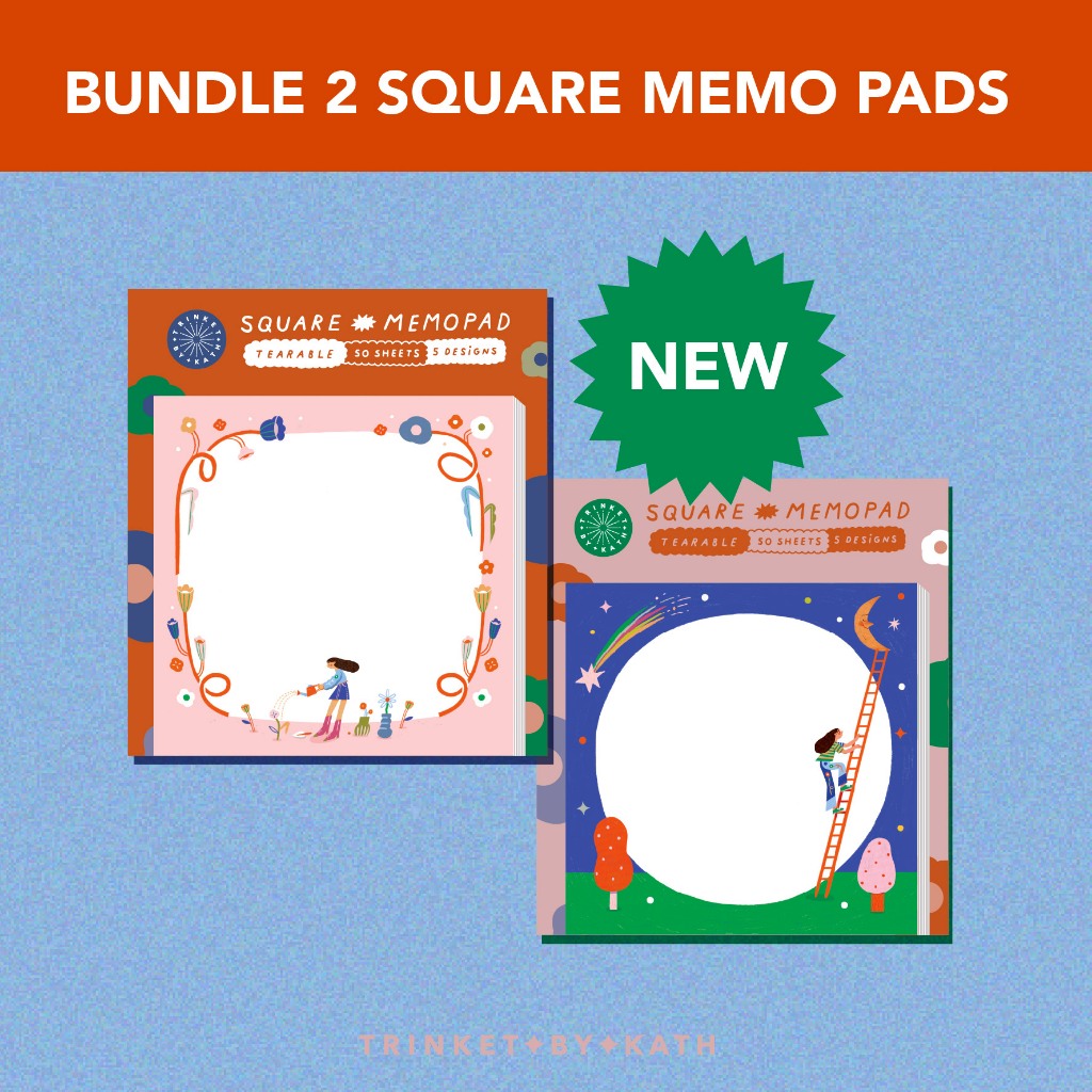 

Bundle Square Memopad / Notepad / Notes / Memo - Trinket by Kath