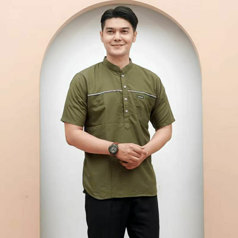 Baju Koko Pria Kurta Taqwa Pakaian Muslim Pria Dewasa