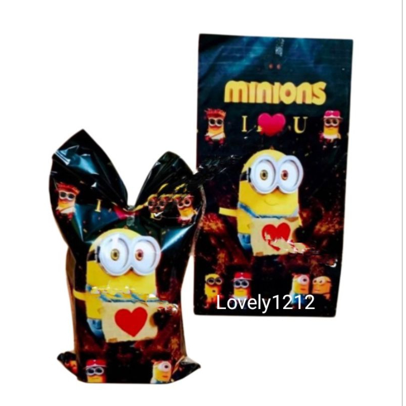 Plastik Snack Ulang Tahun Minion 22x40 / Plastik Souvenir / Plastik Bingkisan Ulang Tahun Isi 10 Pcs