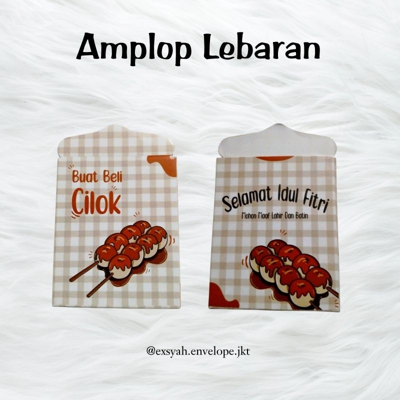 

amplop lebaran hari raya mini motif jajan cilok bahan premium termurah