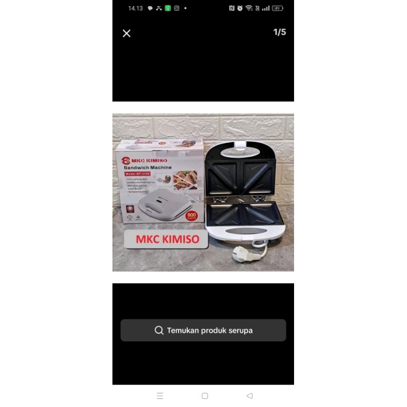 Sandwich pemanggang roti bakar