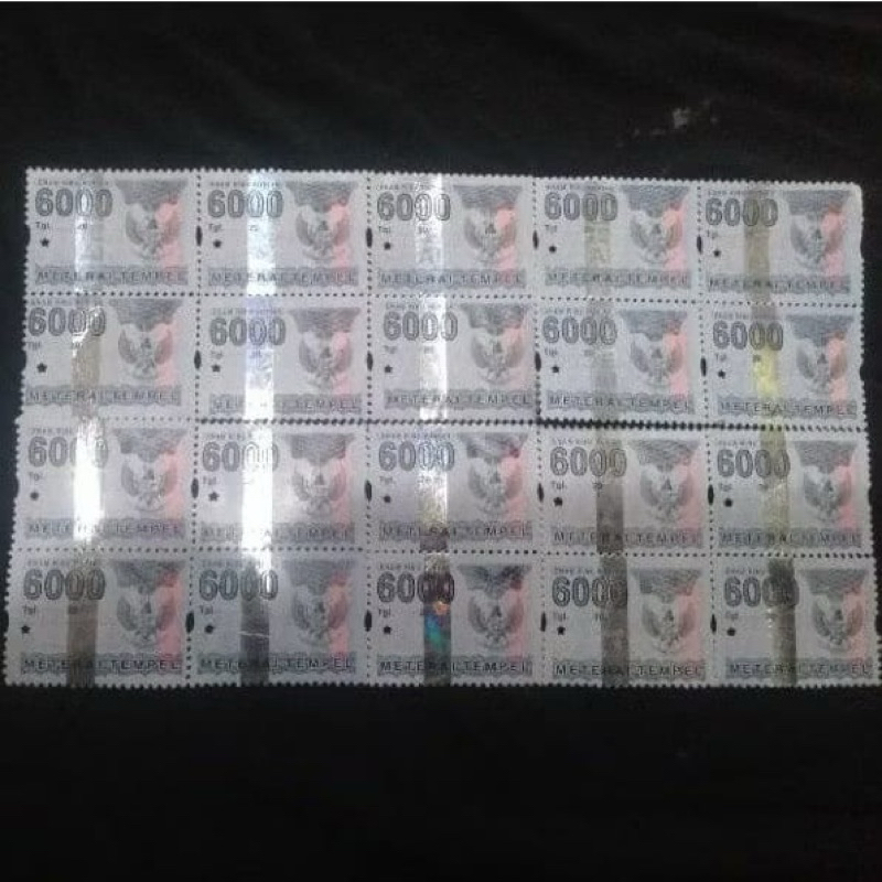 

MATERAI 6000 RUPIAH TAHUN 2006-2009 ORIGINAL