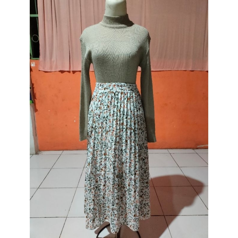 rok panjang preloved kain jeans