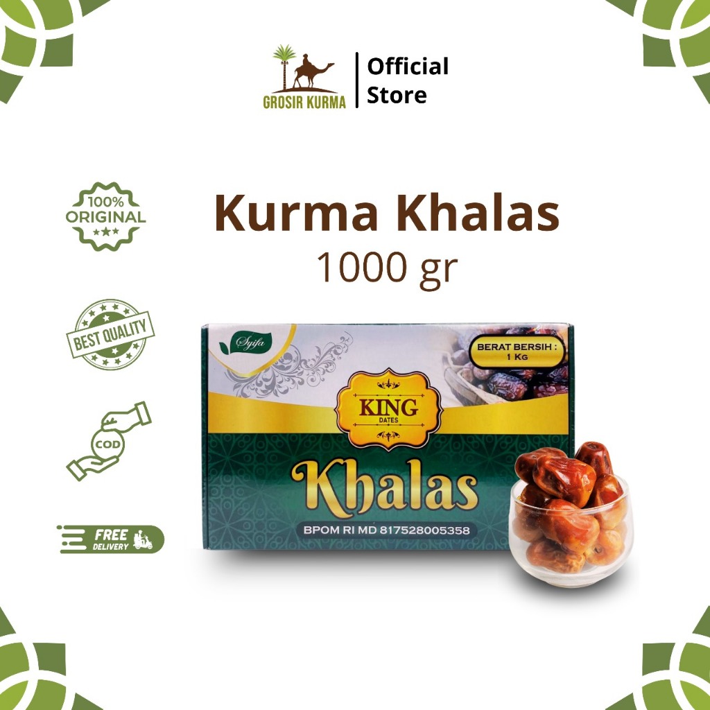 

King Dates - Kurma Khalas Syifa 1 kg Kurma Kholas Premium Sortiran