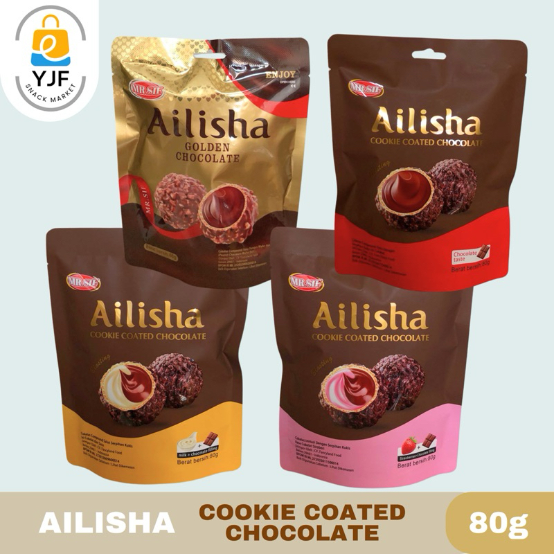 

Ailisha Cookie Coated Choco Ball / Kue Lapis Coklat / Choco Milk Ball / Golden Chocolate / Strawberry - 80g
