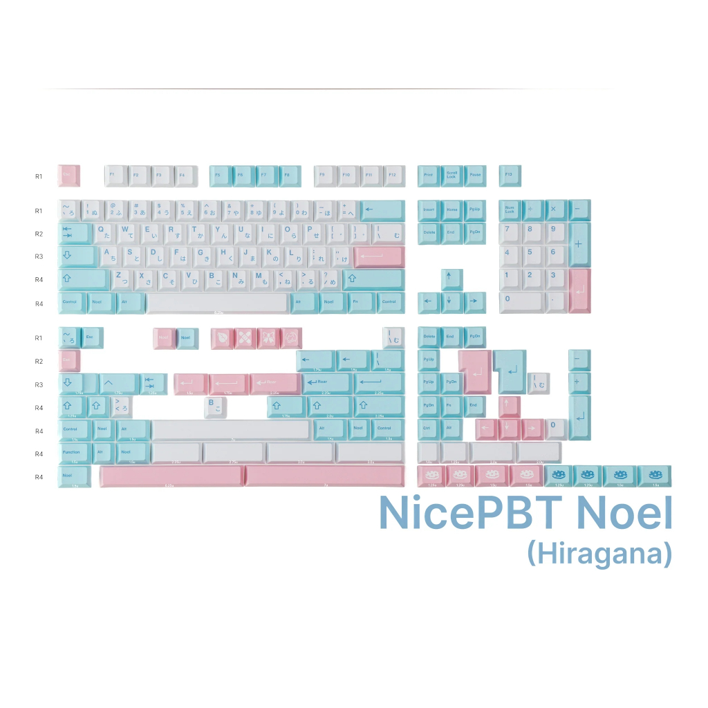 Keycaps Keycap Cannoncaps CannonKeys Nicepbt NPBT Noel Hiragana Base PBT Dyesub dye sub Cherry Profi
