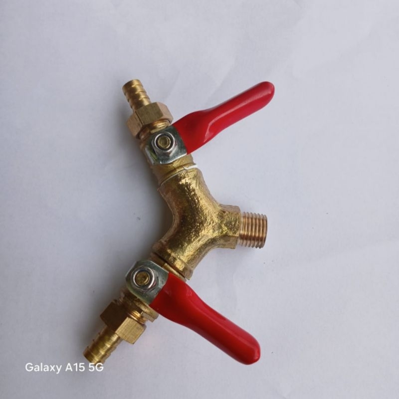 Kran Kompresor angin Cabang Y Ukuran 1/4