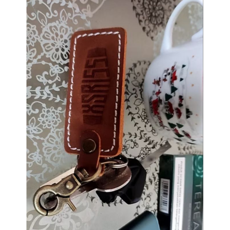 Aksesoris motor gantungan kunci yamaha xsr 155 kulit asli