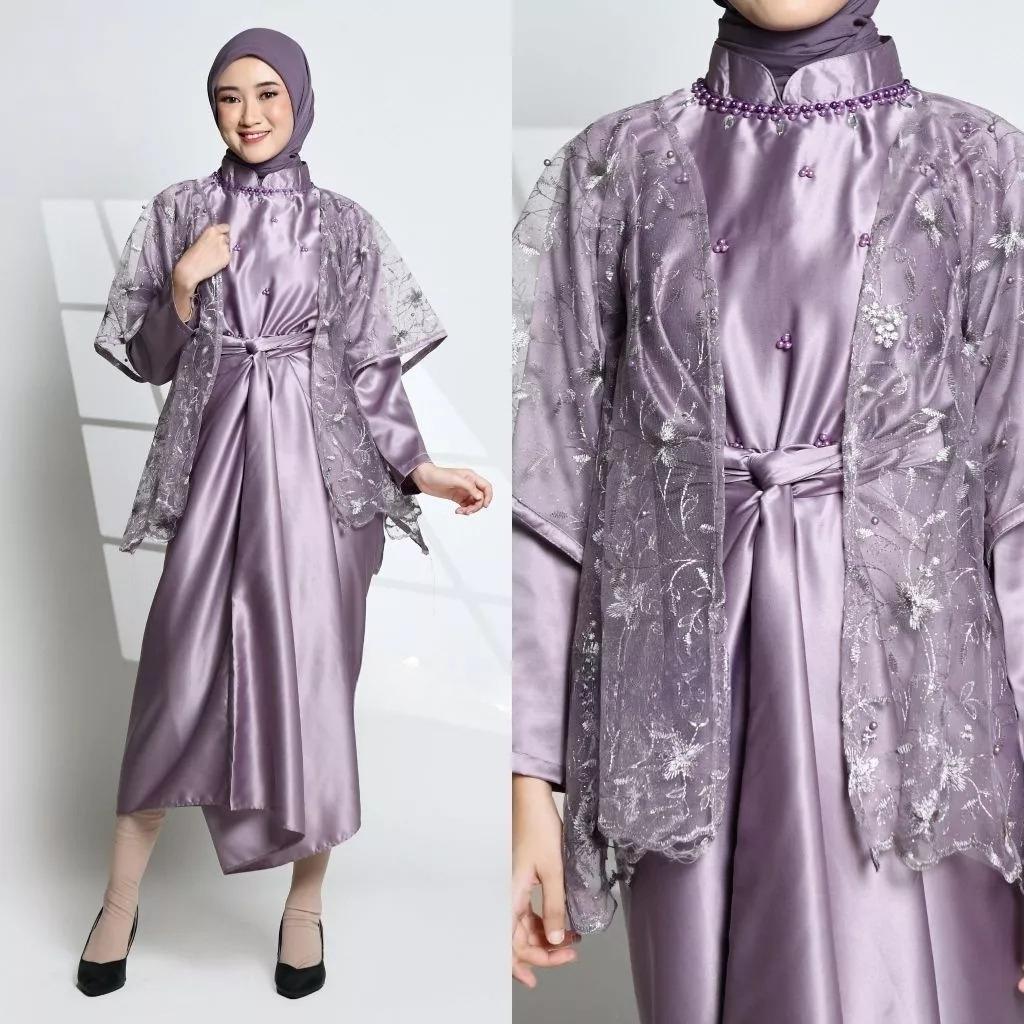 Kimono Dress Kekinian Ready Jumbo Material Satin Silk Premium Kekinian Ready Jumbo
