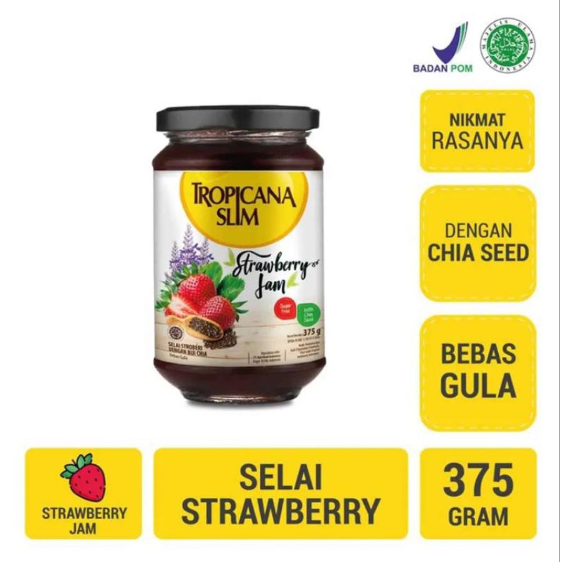 

Tropicana Slim Diet Selai Strawberry - 375 gram