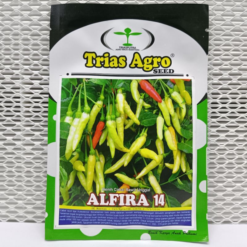 (BISA COD) 10 GRAM - BENIH BIBIT CABE RAWIT PUTIH UNGGUL "ALFIRA 14" - TRIAS AGRO SEED