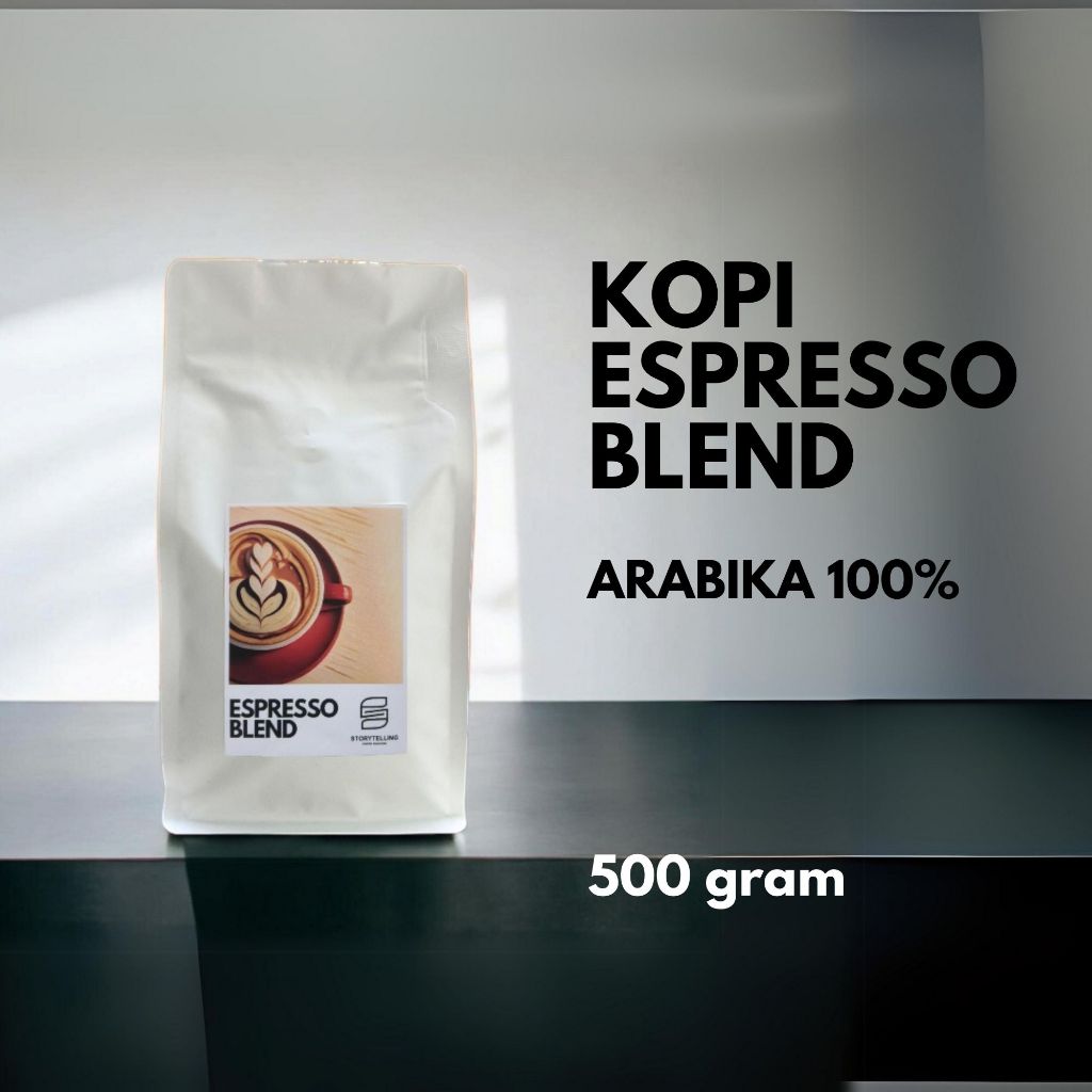 

Kopi espresso blend Arabika 100% / House blend coffee / 500 gram / biji atau bubuk