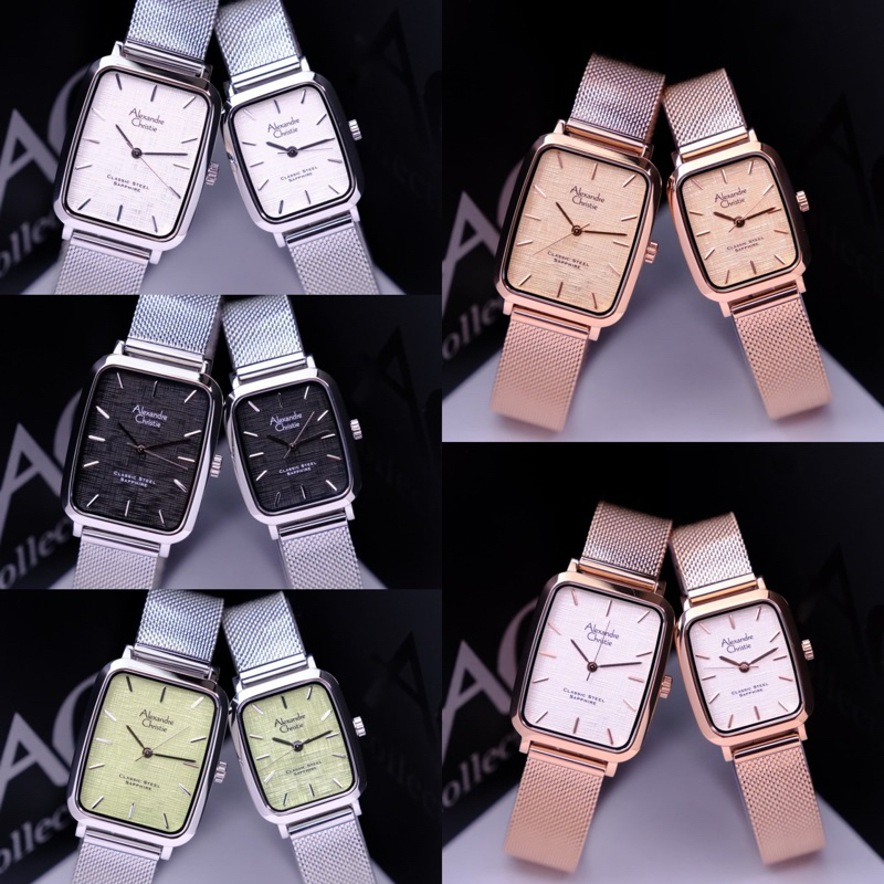 JAM TANGAN COUPLE ALEXANDRE CHRISTIE AC 8699 AC8699 RANTAI PASIR ORIGINAL