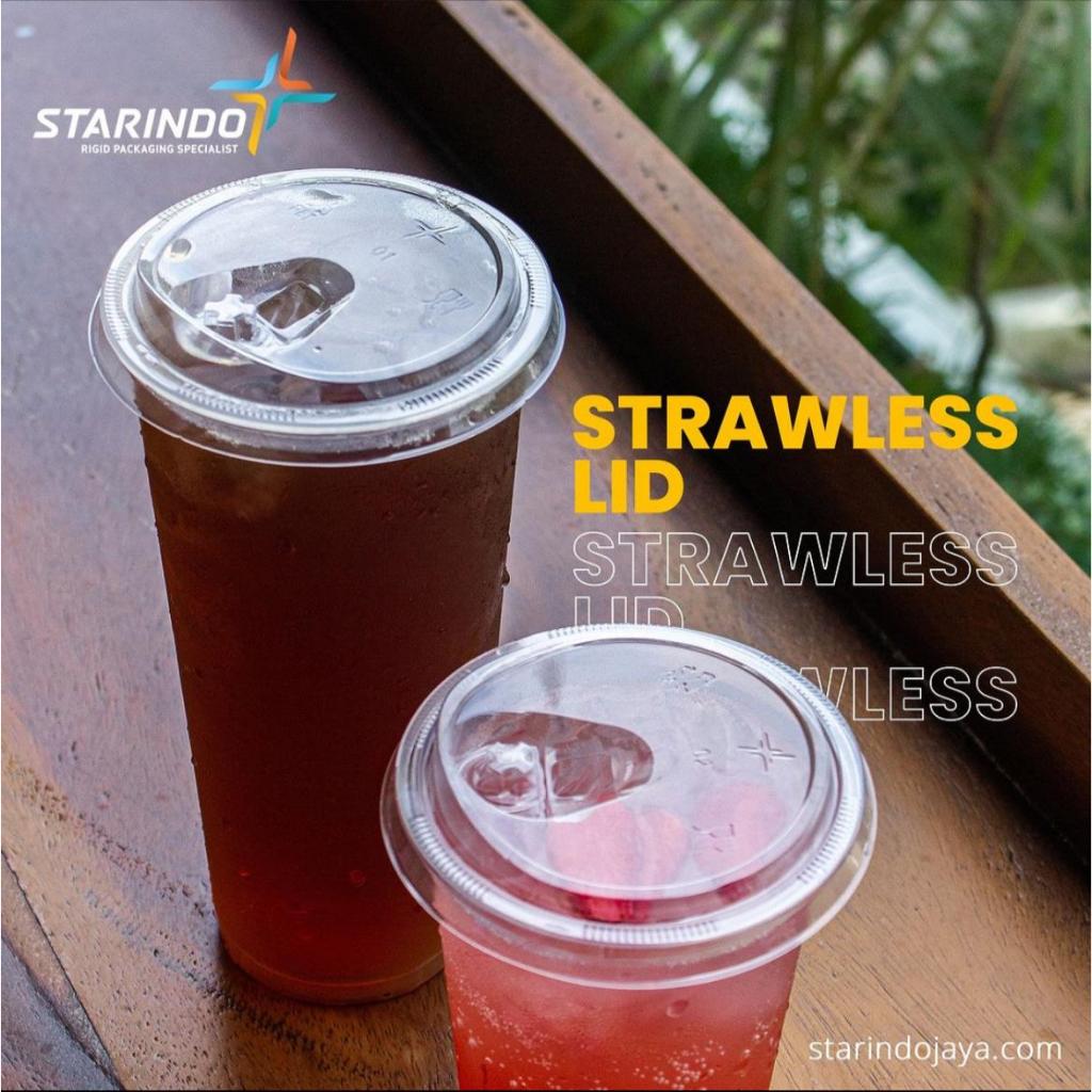 Lid Strawless | Lid Sippy Starindo Diameter 9.3cm Hanya Cocok Untuk Cup PP Starindo