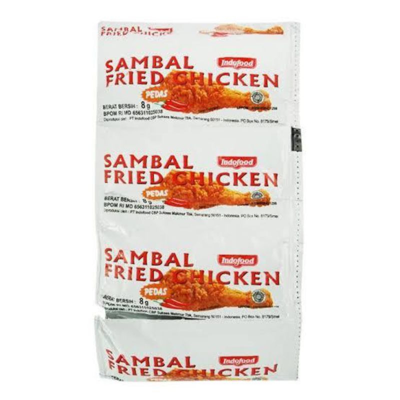 

sambal fried chicken indofood 8g isi 12 sachet
