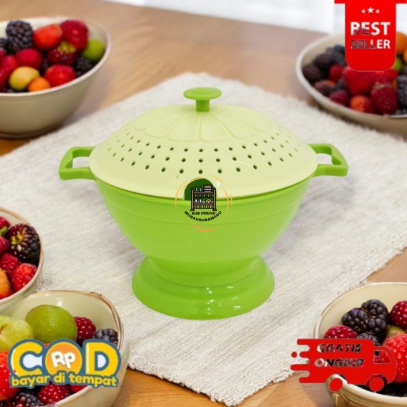 [PRP] tempat nasi plastik set tutup wakul baskom TN 1080 GOLDEN SUNKIST