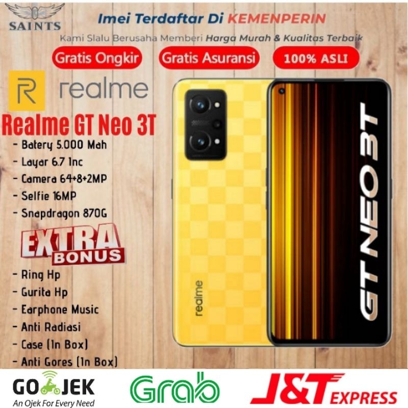 Realme GT Neo 3T 5G Ram 8GB Rom 256GB 8/256GB Garansi Resmi Realme 1 Tahun