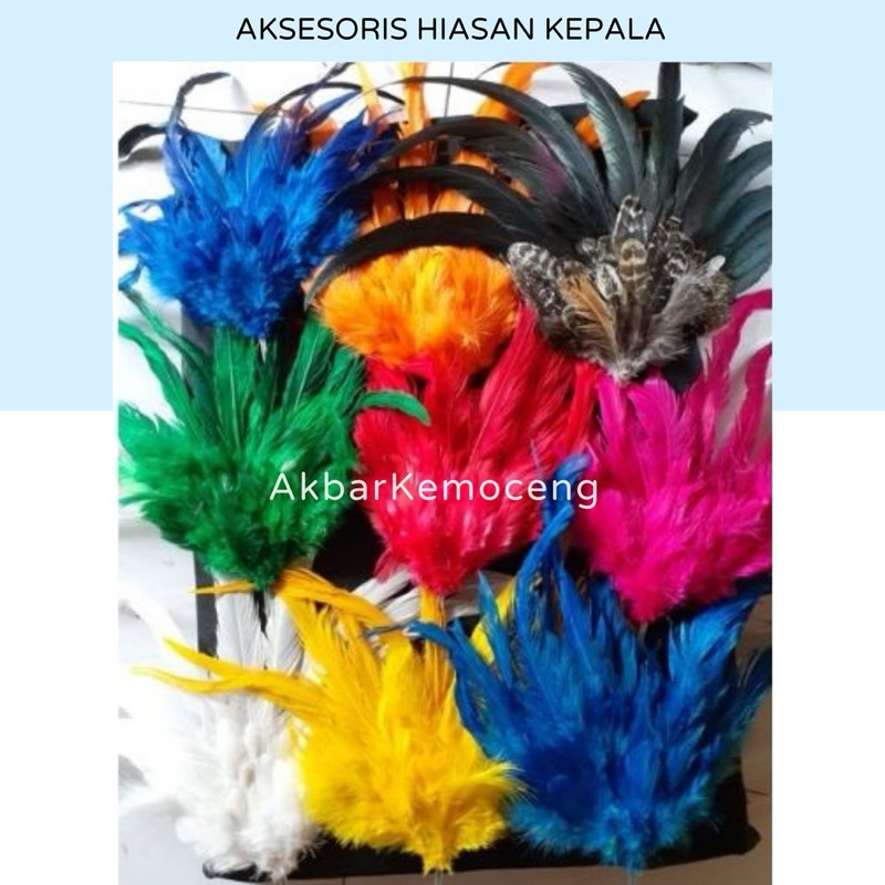 Aksesoris hiasan kepala bulu untuk drumband. hiasan kepala mayoret marching band. hiasan kepala tari
