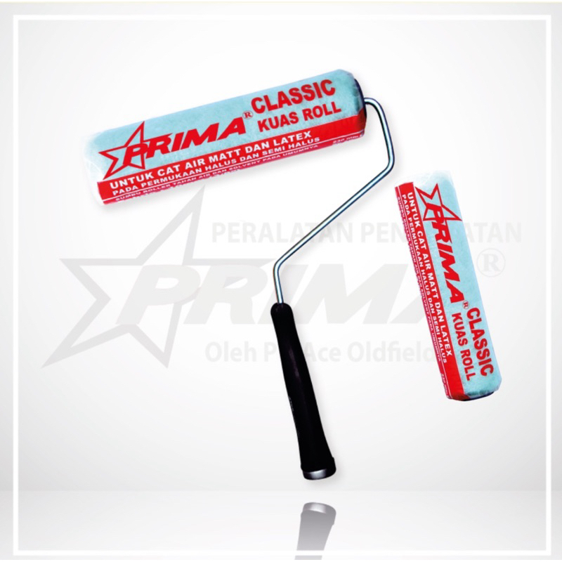 PRIMA CLASSIC KUAS ROLL CAT TEMBOK 9" INCH BULU TEBAL / REFILL ROLL CAT / REFILL CAT ROLL PANJANG / 
