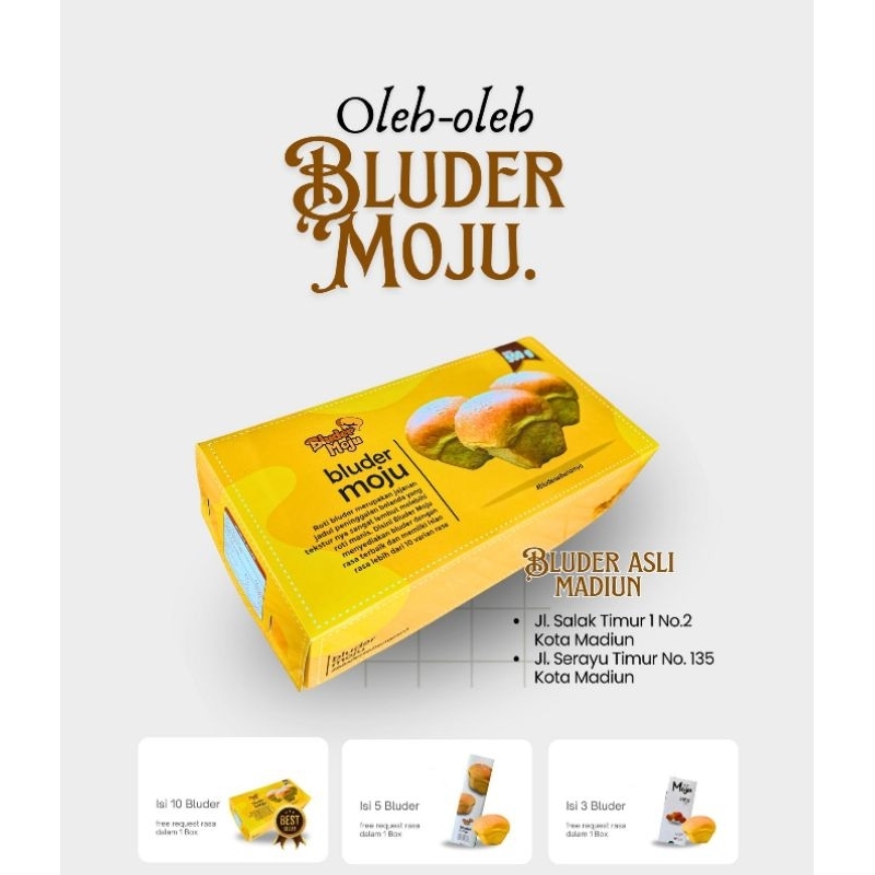 

Oleh-oleh Bluder Moju Asli Madiun ( Kemasan isi 5pcs )
