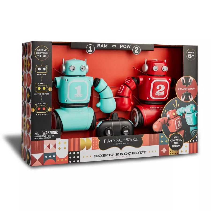 FAO Schwarz Play Set Robot Knockout Remote Control Boxing
