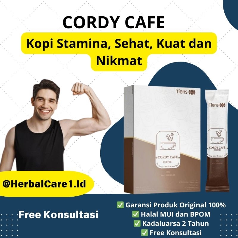 

Kopi Premium Cordy Cafe Coffe Stamina Pria Kuat Alami Cordyseps, Jamu Kopi Penambah Stamina